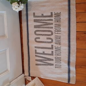 Cotton Woven Rug Doormat Indoor Outdoor Beach Lake House
